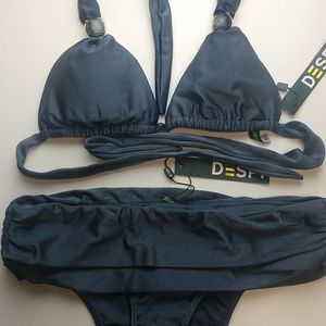 Despi Blue Gray Brazilian Bikini Small